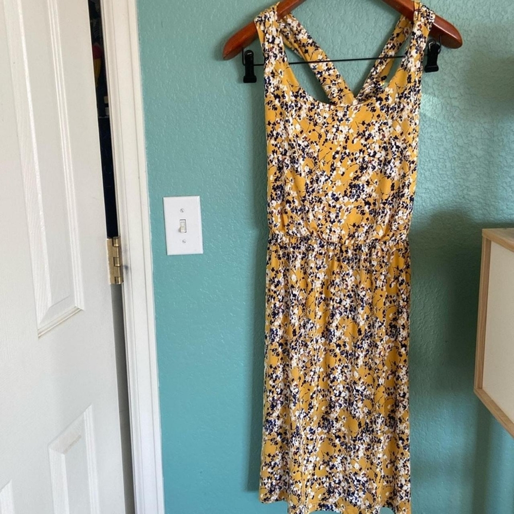 Women's Yellow and Blue Dress